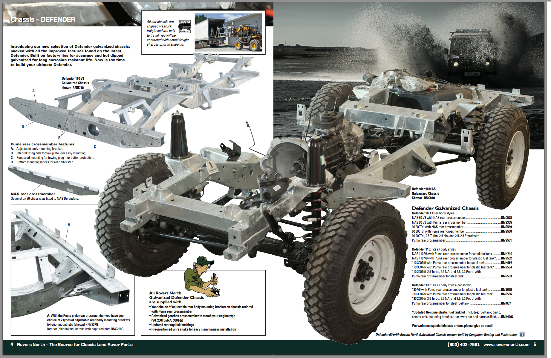 Defender Chassis Frame - Rovers North - Classic Land Rover Parts