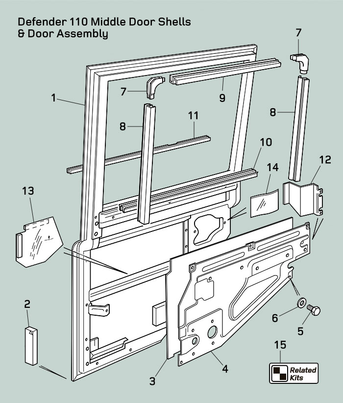 Land Rover Defender Door Shells & Door Assembly