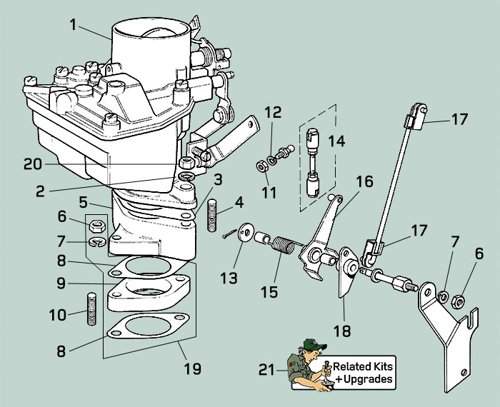 land rover series ii iia iii carburetor