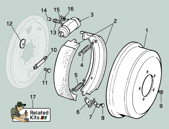 land rover series ii iia iii 88 front brakes