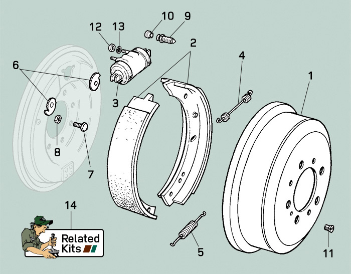 land rover series ii iia iii 109 rear brakes