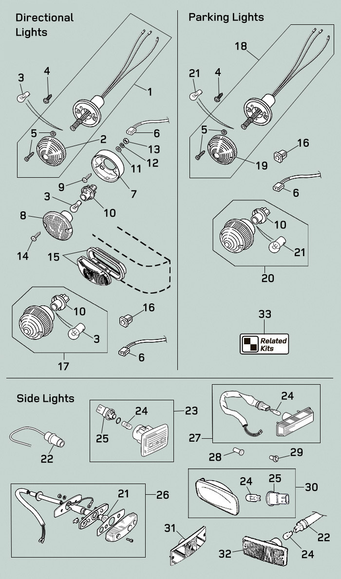 land rover defender front directional parking lights