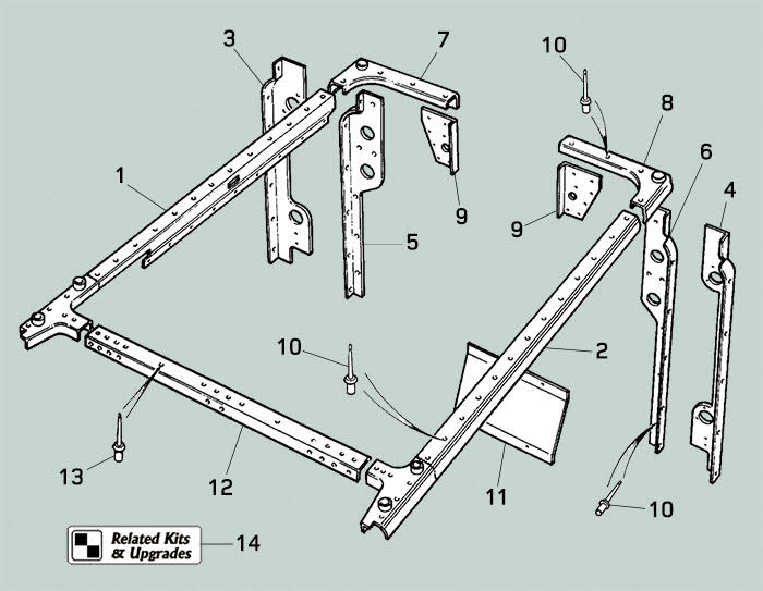 Land Rover Series II, IIA, and III - Rear Body Mounting & Capping
