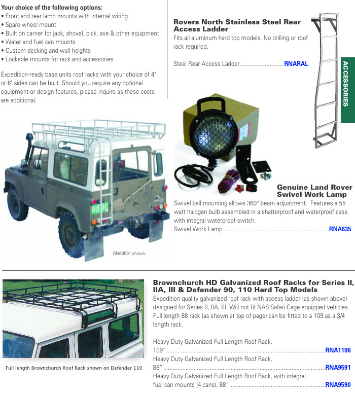 Land Rover Roof Rack Accessories