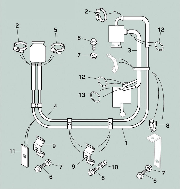 land rover defender late v8 steering pipes hoses