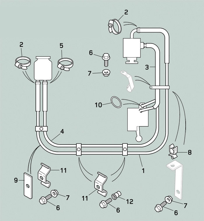 land rover defender late 4 cylinder steering pipes hoses