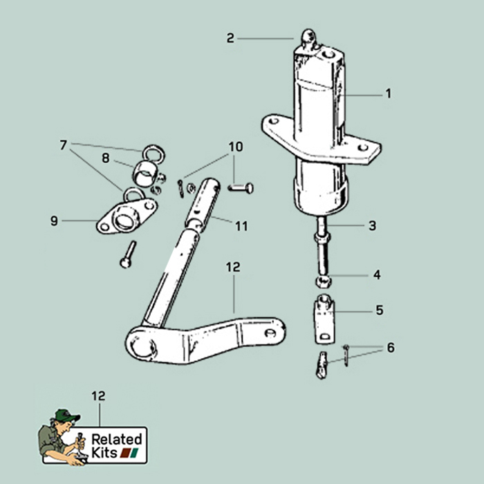 land rover series ii iia clutch slave cylinder