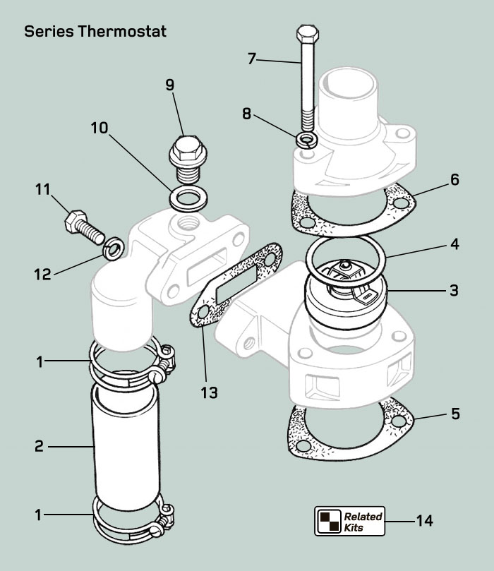 land rover series ii iia iii thermostat