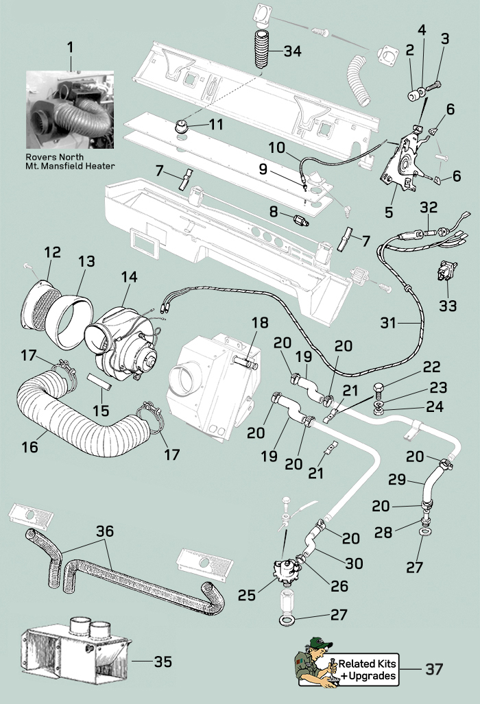 land rover series ii iia iii heaters