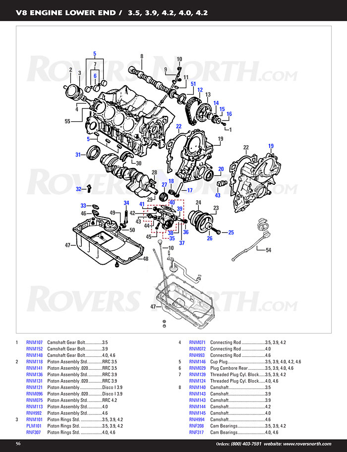 Land Rover Discovery I Engine Lower End | Rovers North - Land Rover