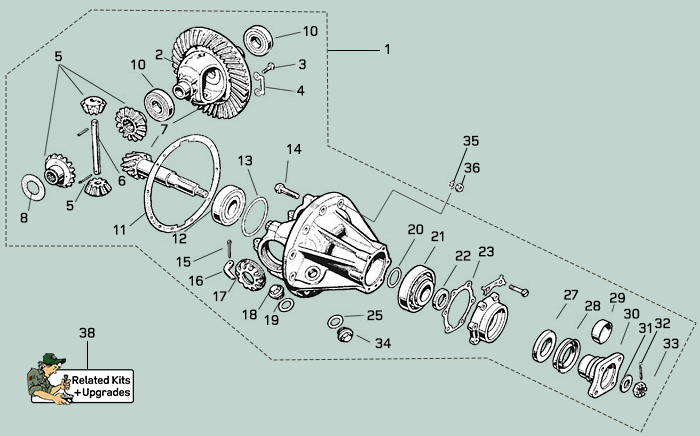 land rover series ii iia iii differential