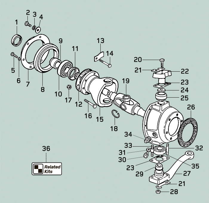 land rover series ii iia iii swivel ball