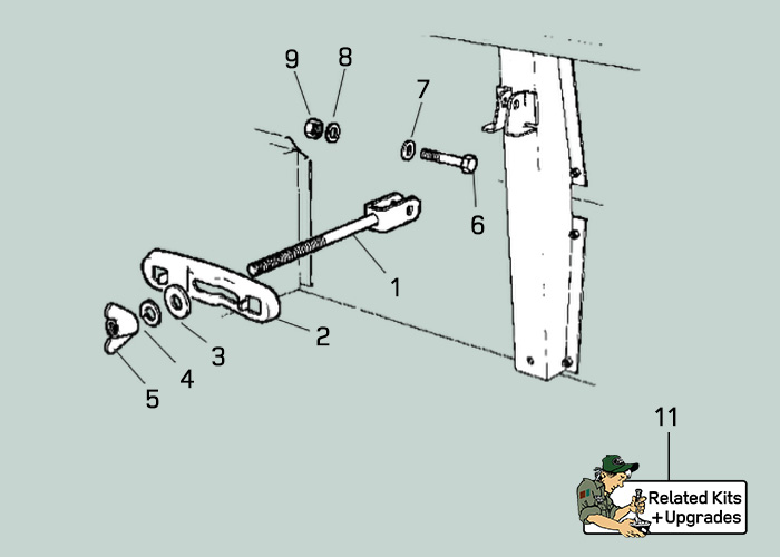 land rover series ii iia iii spare wheel mount