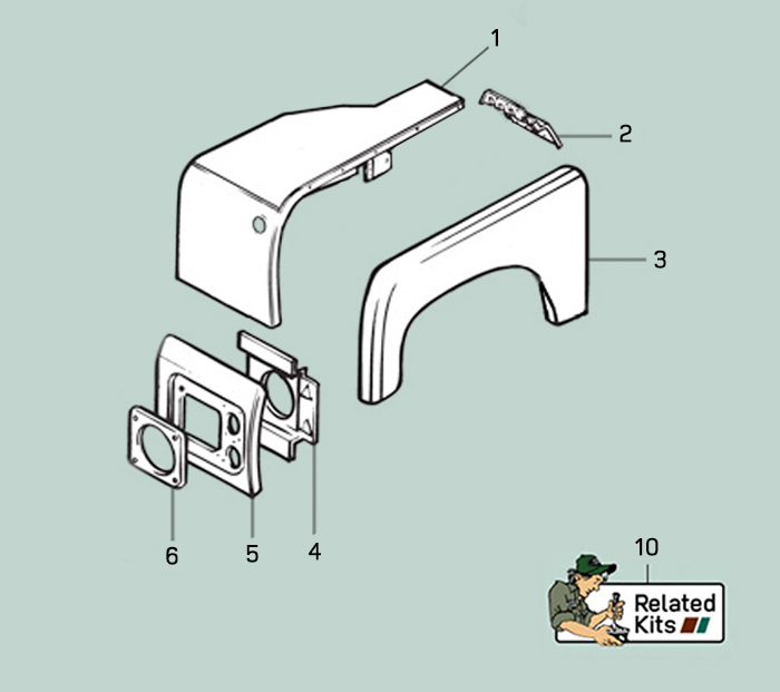 land rover series ii iia iii wing panels