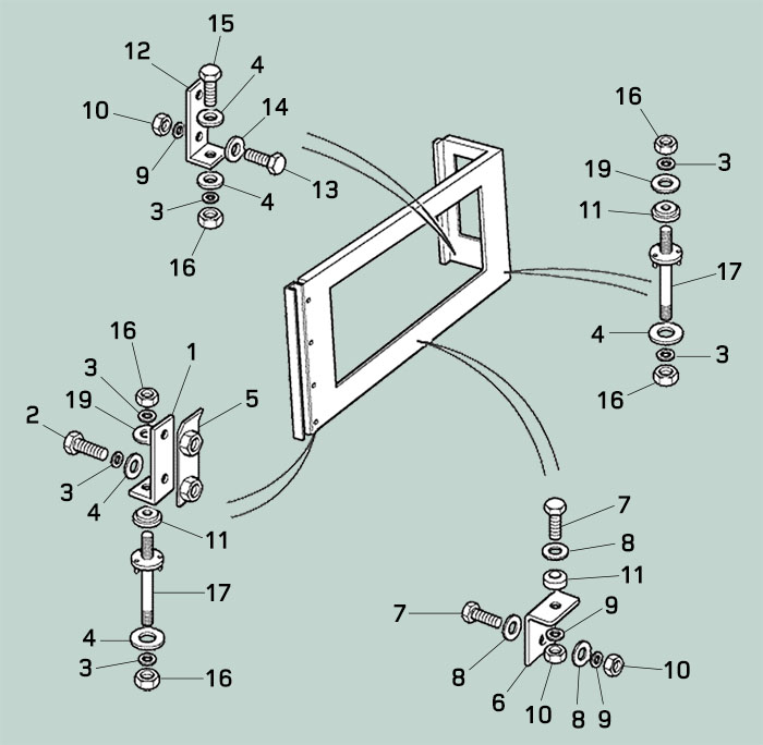 land rover defender roof mounting hardware