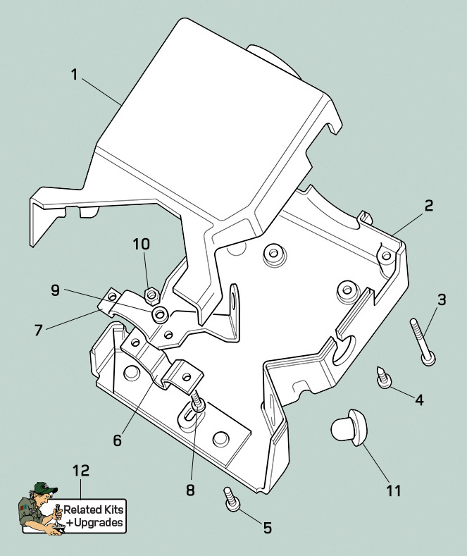 land rover defender steering column shroud