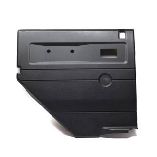Interior Door Trim Panel - Left Hand Rear Side Door - 110 Station Wagon, 130 Crew Cab - Black  - With Central Locking