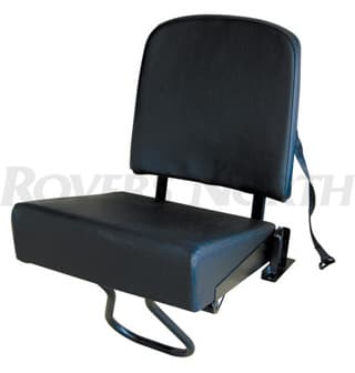 Rear Jump Seat - Tip Up - Black Frame - Black Vinyl - Series & Defender