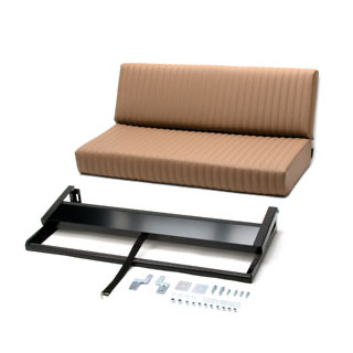 Rear Side Bench Seat Classic Fluted Camel Vinyl