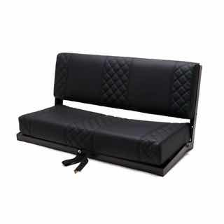 Rear Side Bench Seat Black Frame Diamond Xs Black Leather