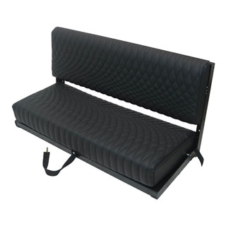 Bench Seat - 2-Man - Rear Side - Vault - Black - Vinyl - Series & Defender