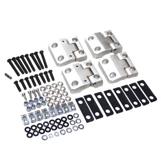 Front Door Hinge 4-Piece Set Defender Silver Aluminum