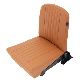 Rear Jump Seat - Classic Fluted Oxford Tan Vinyl