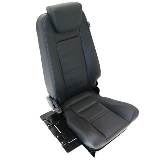 Seat - Left Rear - Lock & Fold  - Black Leather - Defender