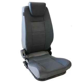 Seat - Left Rear - Lock &amp; Fold - Denim Twill Vinyl - Defender