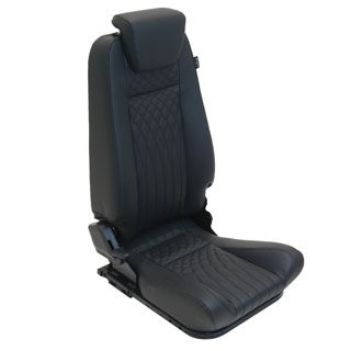 SEAT - RIGHT REAR - LOCK &amp; FOLD - BLACK VINYL - VAULT - DEFENDER