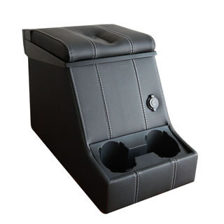 Premium Loc Cubby Box - Xs Black Vinyl/White Stitch - Series & Defender