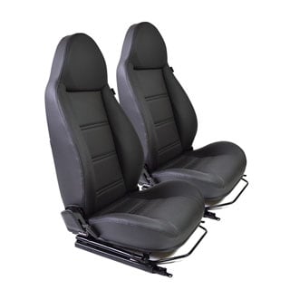 Modular Seat Pair -  Black Leather