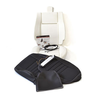 Single Front Seat Retrim Kit Xs Black Rack For Defender