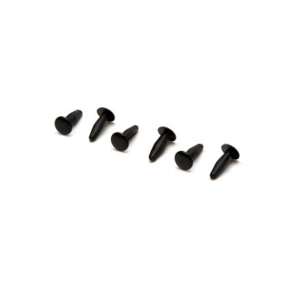 RETAINING PINS (6-PACK) FOR DEFENDER FRONT SEAT RETRIM, BLACK PLASTIC