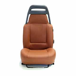 Front Seat Pair Trim Kit Late Style Oxford Tan Vinyl For Discovery 1