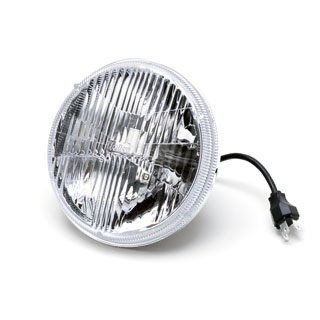 LED Headlight - 7" Sealed Beam Style - Classic White - Series &amp; Defender