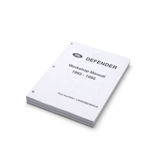 Reproduction - Insert  Workshop Manual   Defender 90/110 '			93-'			95  NAS
