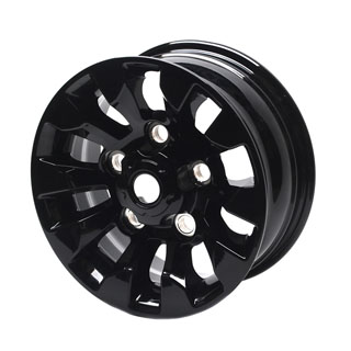 Scratched - Alloy Wheel Black Sawtooth DEF 16 X 7