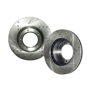Front Brake Disc Set - Vented  - Slotted and Drilled