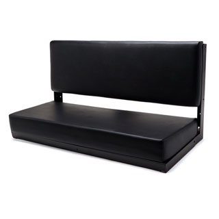 Seat Assembly - Rear 2-Man Bench - Black Vinyl - Series &amp; Defender