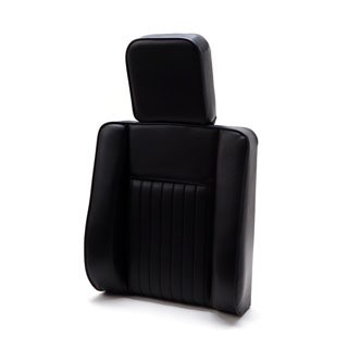 Seat Back With Headrest - Front Outer - Deluxe Black Vinyl - Series