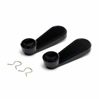 Window Crank Handles - Pair - Black Aluminum - Defender 1994-2016