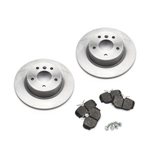 Brake Pad and Rotor Kit - Rear - Range Rover P38A