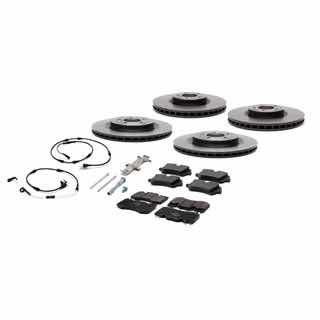 Brake Pad and Rotor Kit - Front and Rear Axles - 20" - Defender L663
