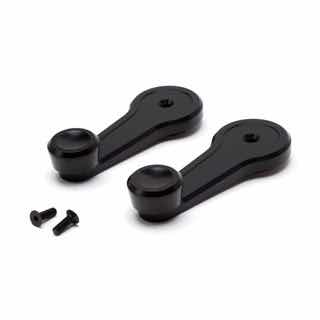 Window Crank Handles - Pair - Black Aluminum - Early Defender &amp; RRC