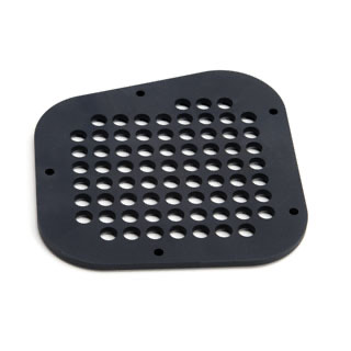 Grille - Air Intake - Right Side - Black Aluminum - Defender