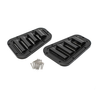 Air Intake Set - Wing Top - Hi-Force - Satin Black - Defender