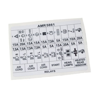 LABEL - FUSE BOX - DEFENDER 