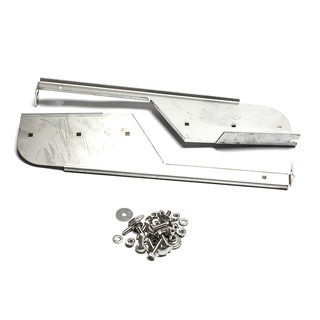 Mudflap Bracket Set - Rear - Stainless - Defender