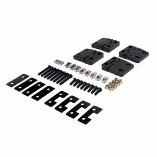DOOR HINGE KIT - FRONT - BLACK ALUMINUM - DEFENDER &amp; SERIES